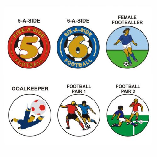 Football B pk of 5 25mm centres-